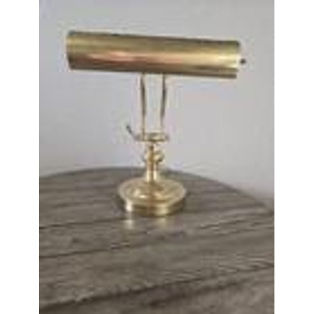 Vintage Bankers Desk Lamp Brass Adjustable Light Office Piano Library READ